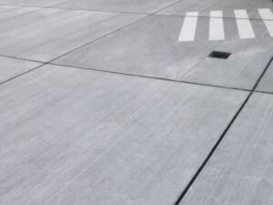 Einzelablauf auf der Parkdachfläche
